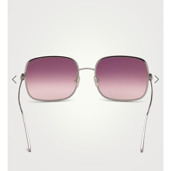 NWT TOM FORD KIERRA SQUARE MIRRORED METAL SUNGLASSES - Picture 6 of 12